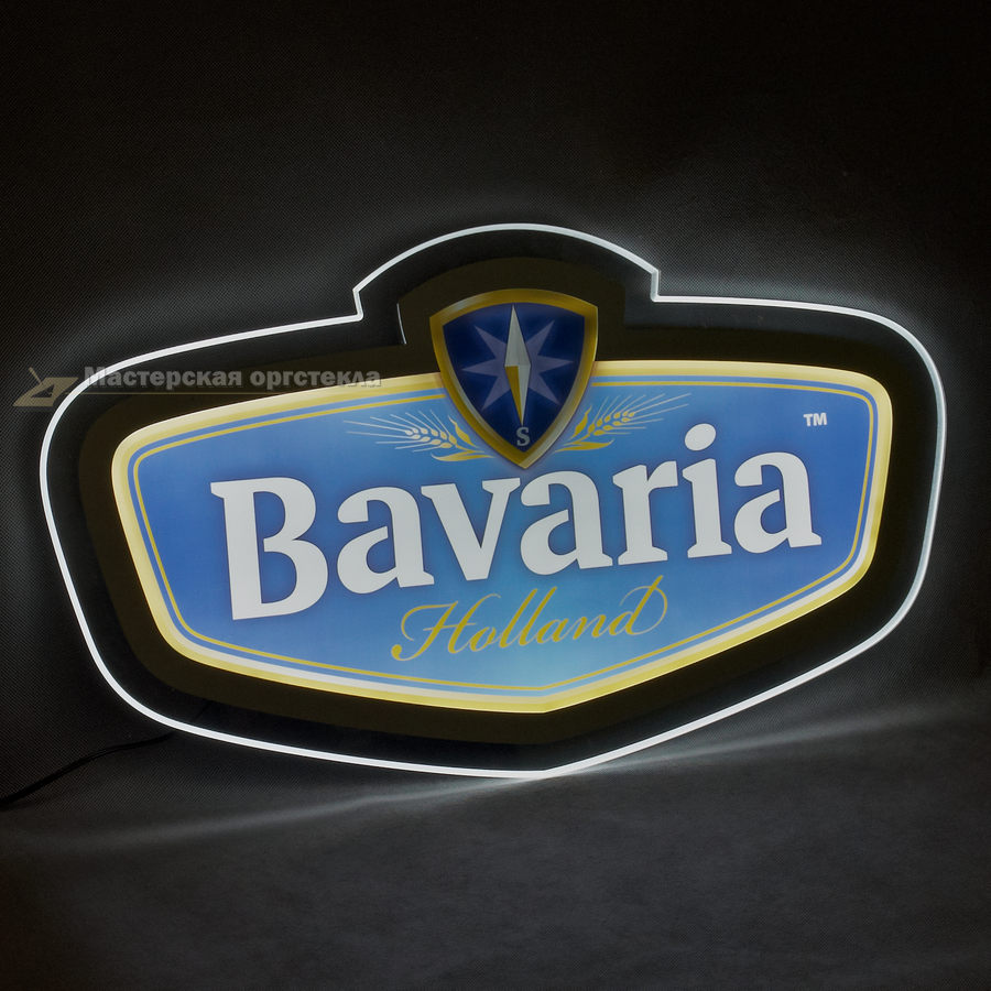изделие акрилайт световая вывеска Beer Bavaria