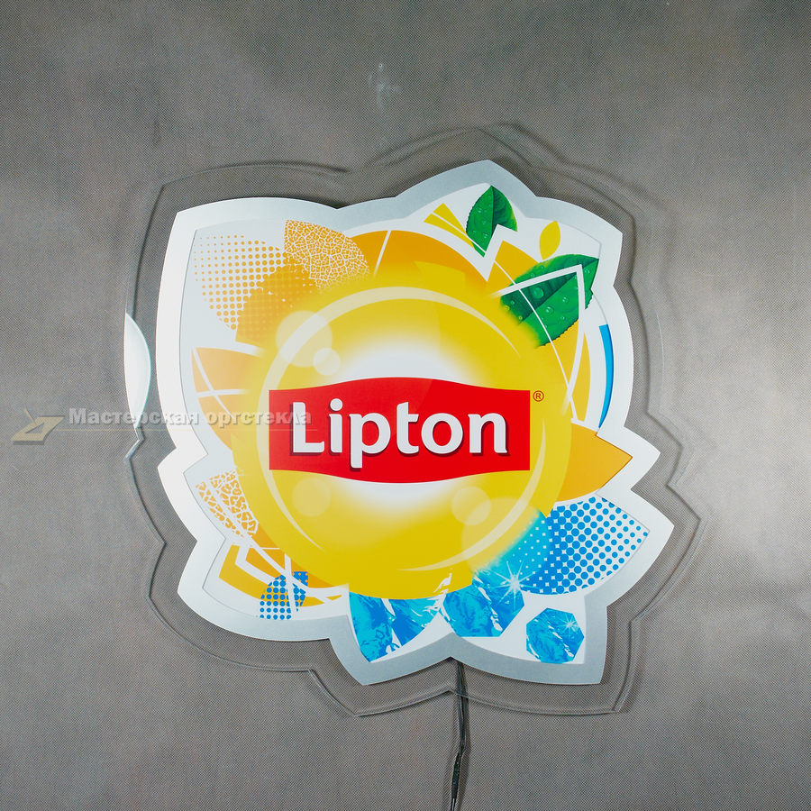 световая вывеска Lipton